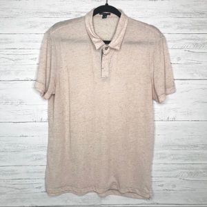 Theory Orange Short Sleeve Jersey Polo Shirt